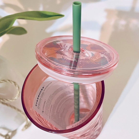 Starbucks 2022 Pink Ripple Glass Tumbler - Picture 4 of 4